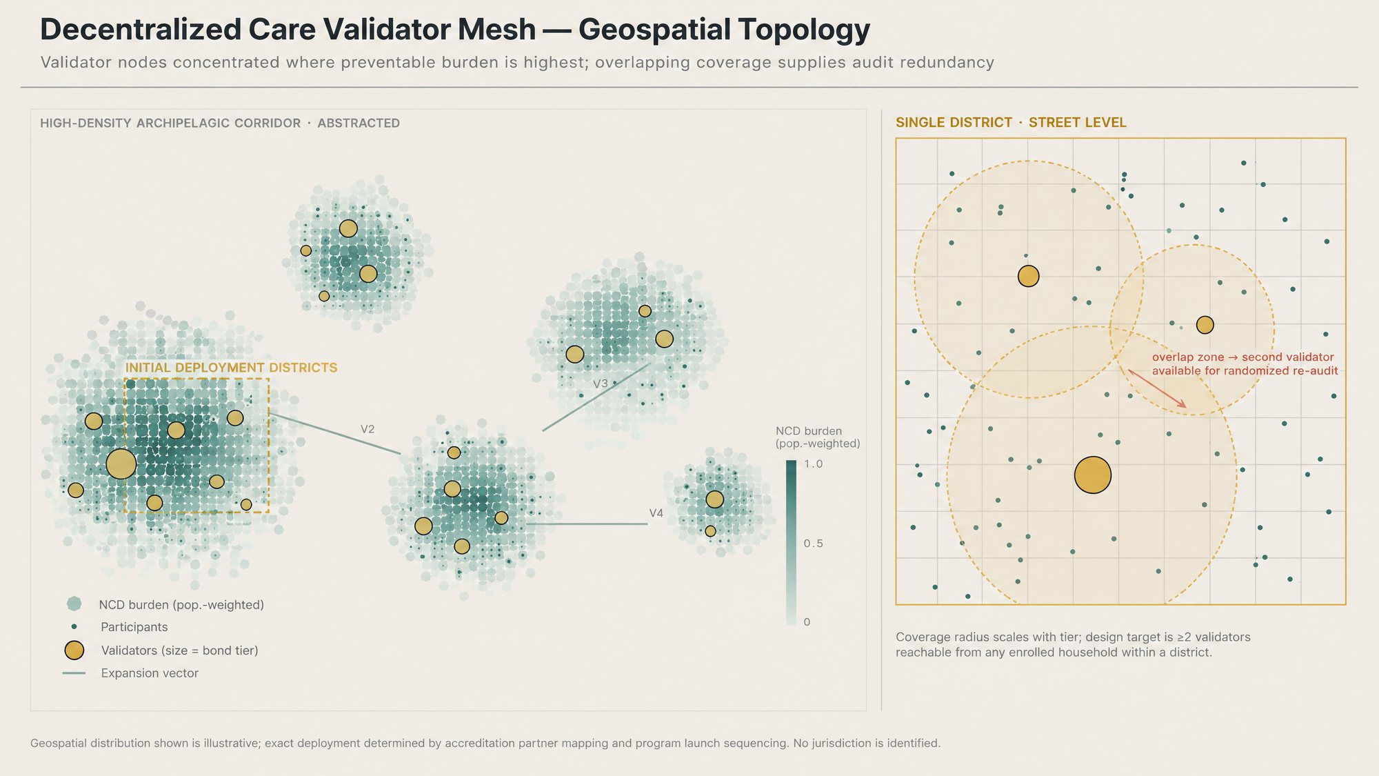 Geospatial view of the validator mesh